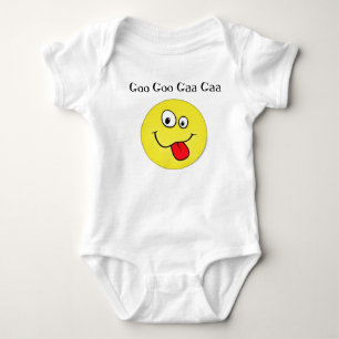 Goo Goo Gaa gaa albernes Gesichts-Shirt Baby Strampler