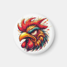 Goober the Furious Rooster Magnet