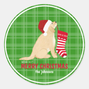 Good as Gold Weihnachten Personalisierte Geschenks Runder Aufkleber