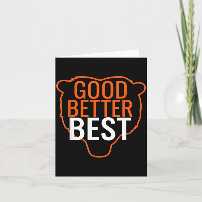 Good Better Bear Outline Motivation  Karte (Vorderseite)