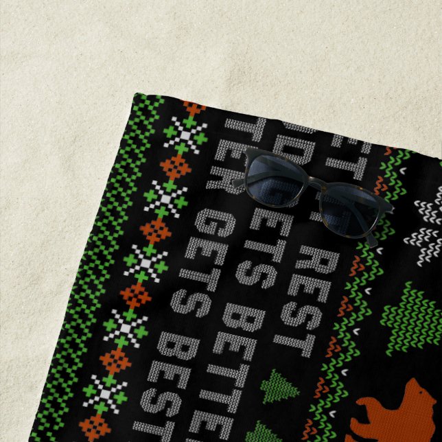 Good Better Best Never Let It Rest Christmas Quote Strandtuch (Beispiel)