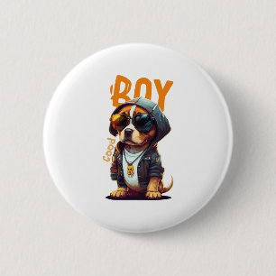 Good Boy Hund Niedlich Puppy Button