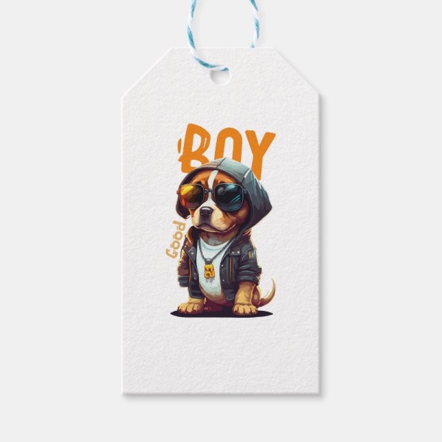 Good Boy Hund Niedlich Puppy Geschenkanhänger (Vorderseite)
