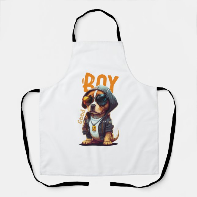 Good Boy Hund Niedlich Puppy Schürze (Vorderseite)