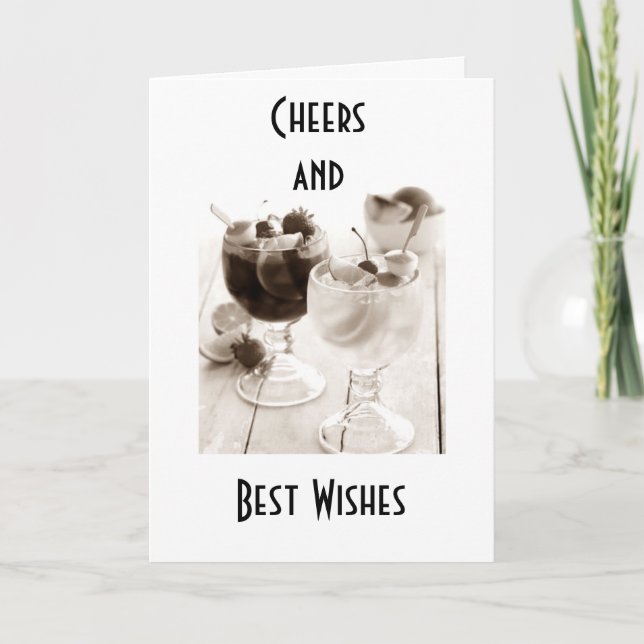 GOOD BYE=CHEERS AND BEST WISHES TO YOU KARTE (Vorderseite)