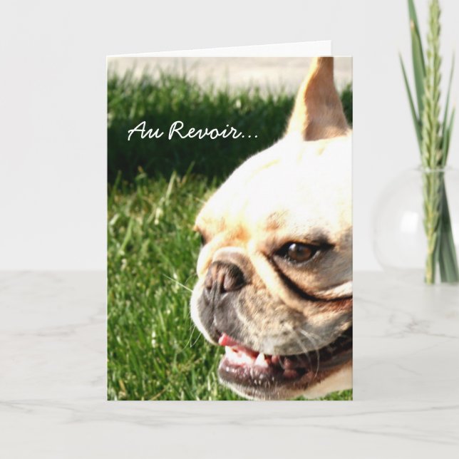 Good Bye French Bulldog Grußkarte Karte (Vorderseite)