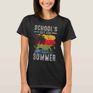 Good BySchool Hello Summer Retro 70er School Out T-Shirt