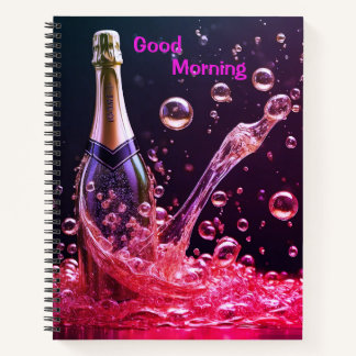 Good Day Sparkling Champagne Spiral Notebook Notizbuch