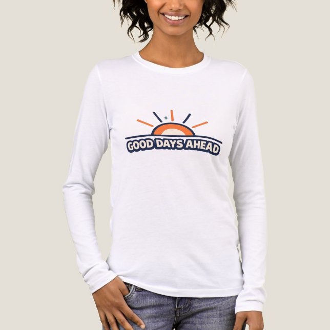 Good Days Ahead Minimalist Sunrise T-Shirt Tri-Blend Shirt (Vorderseite)