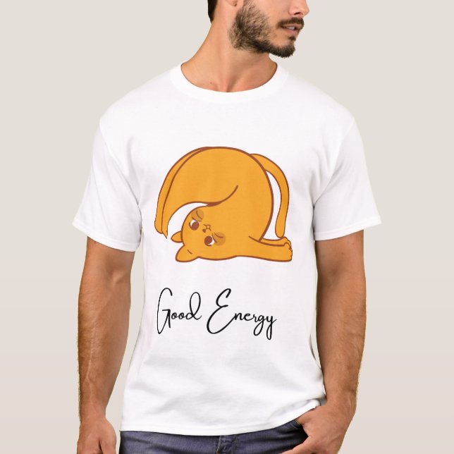 Good Energy Cat T-Shirt (Vorderseite)