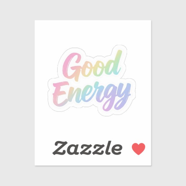 Good Energy Positive Quote Typography Design Aufkleber (Blatt)