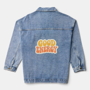 GOOD ENERGY Retro-Wellentext – Jeansjacke