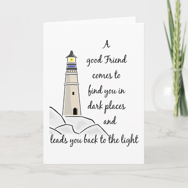 Good Friend Inspiration Zitat Karte (Vorderseite)