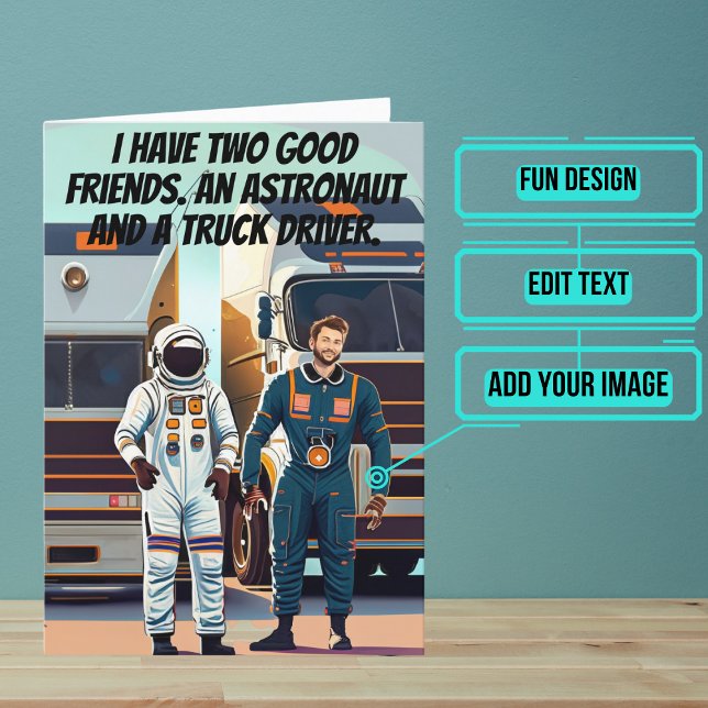 Good Friend LKW Fahrer Funny Birthday Karte (This fun card is specifically for the truck driver friend in your life.)