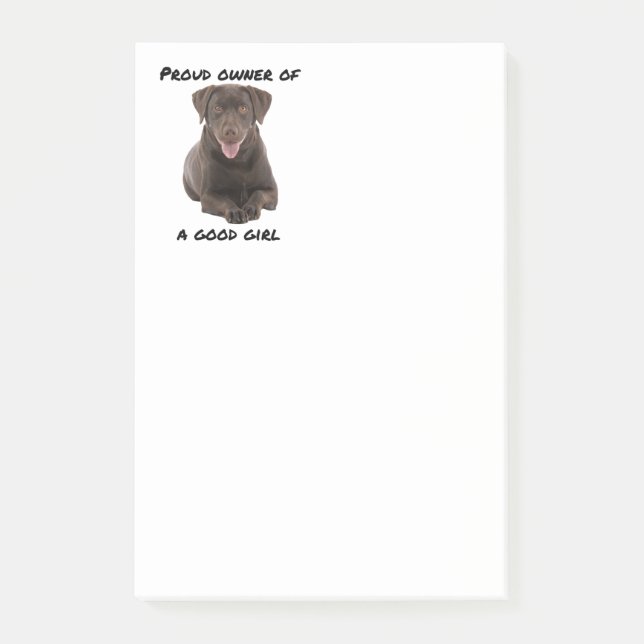 Good Girl Chocolate Lab Post-it Klebezettel (Vorderseite)