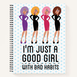 Good Girl Fashion Cartoon Notebook Notizbuch