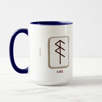 Good Health Bindrune & Personalisiert Name - KARL Tasse