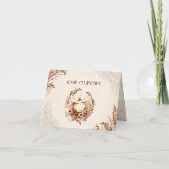 Good Hexe Halloween Brautparty Danke Karte (Vorderseite)