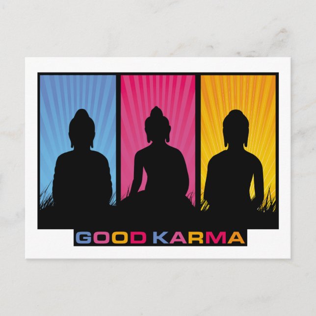 Good Karma Buddhas Postkarte (Vorderseite)