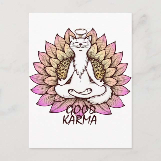 Good Karma Postkarte (Vorderseite)