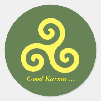 Good Karma Runder Aufkleber