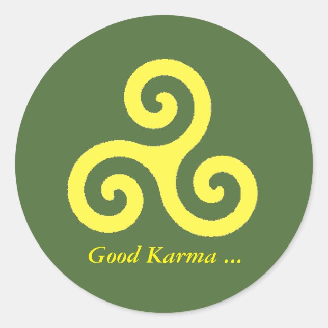 Good Karma Runder Aufkleber (Vorderseite)