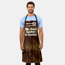 Good Lookin is Cookin Funny GRILLEN Rustikaler Koc Schürze