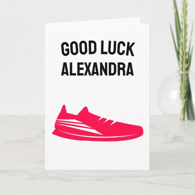 Good Luck 1st Marathon First Marathoner Karte (Vorderseite)