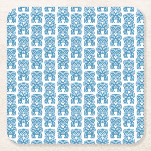 Good Luck Blue Tiki Rechteckiger Pappuntersetzer