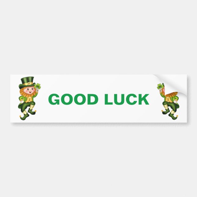 Good luck cute leprechauns with shamrocks autoaufkleber (Vorne)