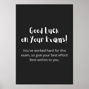 Good Luck on Your Exams! Poster