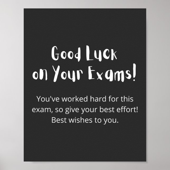 Good Luck on Your Exams! Poster (Vorne)