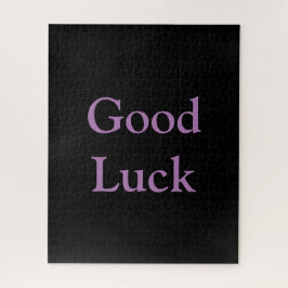 Good Luck or Your Words Purple and Black