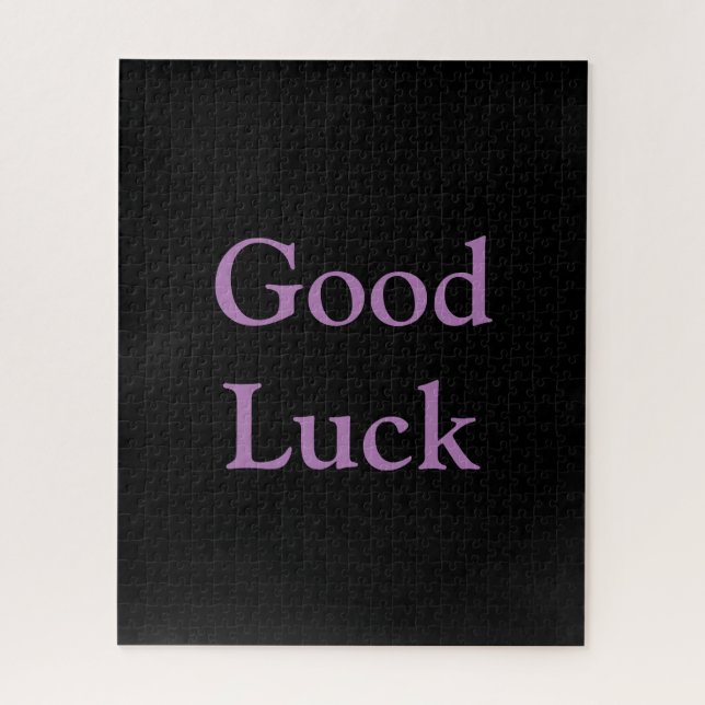 Good Luck or Your Words Purple and Black (Vertikal)
