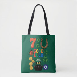 Good Luck Symbols And Funny Cat Tasche