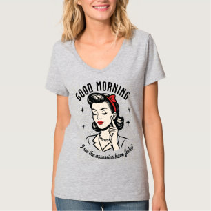 Good Morning Assassins Versagt Retro-Spaß T-Shirt