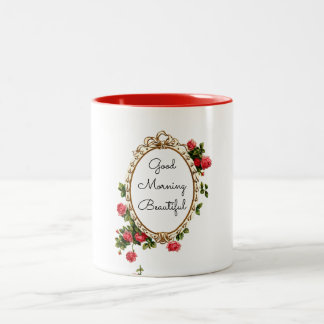 Good morning beautiful zweifarbige tasse