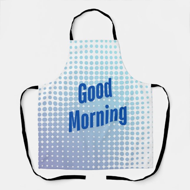 Good Morning Blue Dots Schürze (Vorderseite)