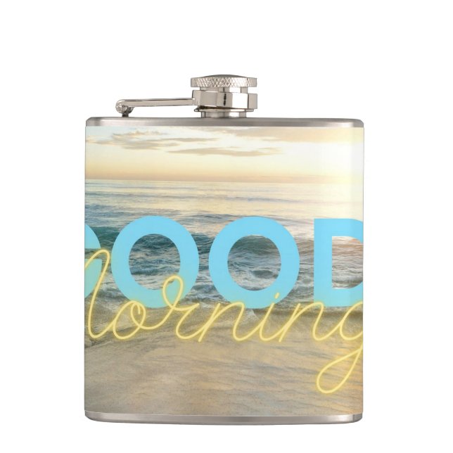 Good Morning Blue Sky Flachmann (Vorderseite)