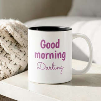 Good Morning Darling Personalized Romantic Coffee  Kaffeetasse