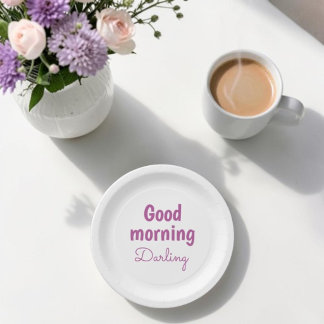 Good Morning Darling Romantic Paper Plates Pappteller