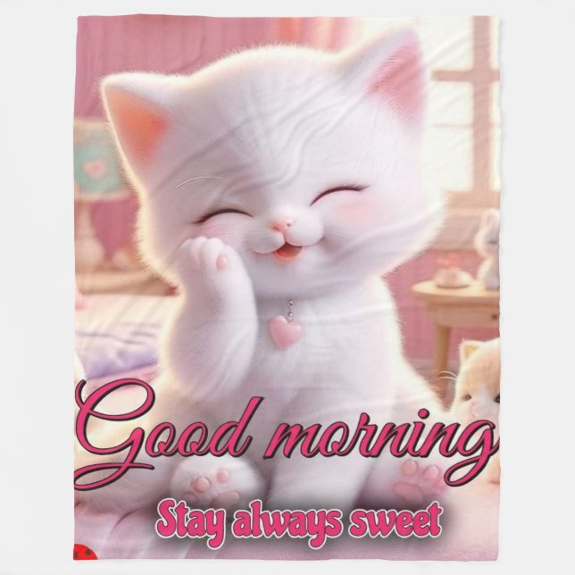 Good Morning Fleece Blanket - Bleibe Cosy & Always (Vorderseite)