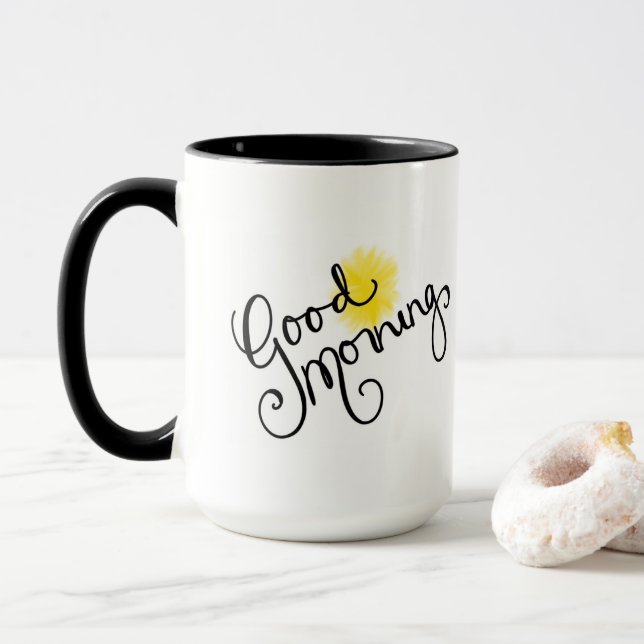 Good Morning Go Away 15 oz Mug (Avec donut)