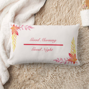 Good Morning & Good Night Lumbar Coussin 13" x 21"