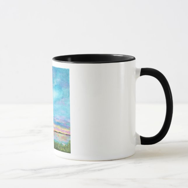 Good Morning Landscape Art Seashore Beach Sunrise Tasse (Rechts)