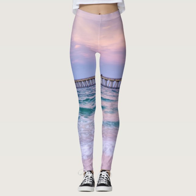 Good Morning Navarre Beach Pier Leggings (Vorderseite)