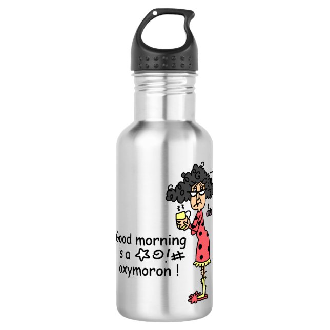 Good Morning Oxymoron Trinkflasche (Vorderseite)