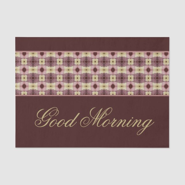 Good Morning Paper Place Mat 25 Stück Set Seidenpapier (Vorderseite)