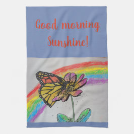 Good Morning Rainbow Monarch Kunst, Dichtung und M Geschirrtuch