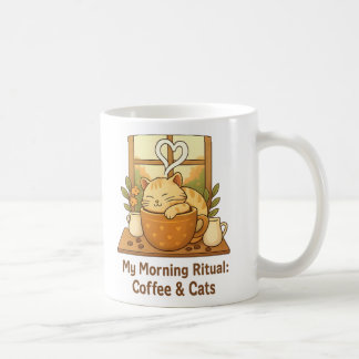 Good Morning Ritual Mug: Cozy Cat in Coffee Cup |  Kaffeetasse